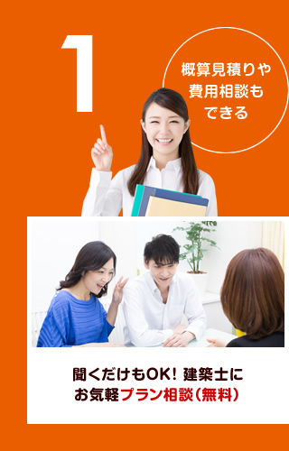 概算見積りや費用相談もできる 聞くだけもＯＫ！建築士にお気軽プラン相談（無料）