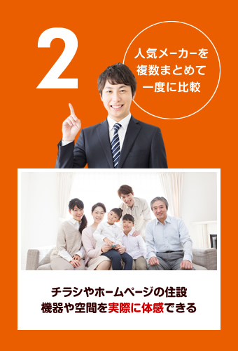 人気メーカーを複数まとめて一度に比較 チラシやホームページの住設機器や空間を実際に体感できる
