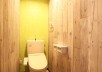 アクセント壁がオシャレなトイレ空間