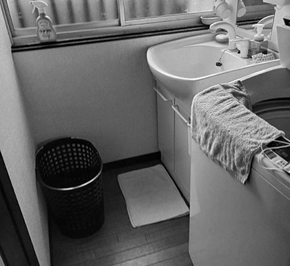 冬は寒かった洗面脱衣室