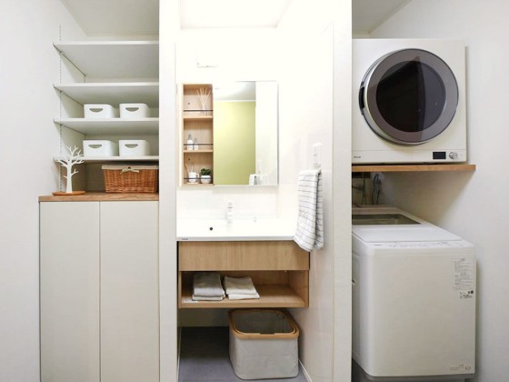 空間を有効活用　洗面＆ユーティリティ