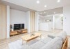 キッチンから見渡せるLDK