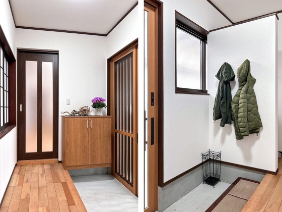 出入りしやすい裏玄関