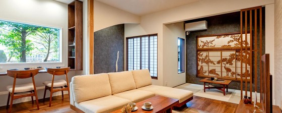 子世帯リフォーム～和の意匠が生きるモノトーン×和モダン空間