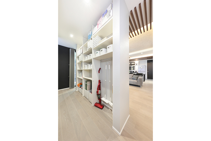 大容量のご家族共有収納スペース